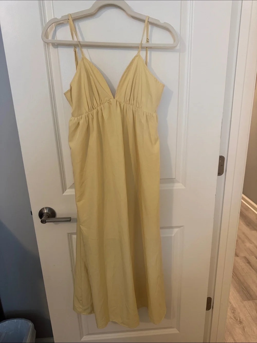Yellow Spaghetti Strap Maxi Dress
